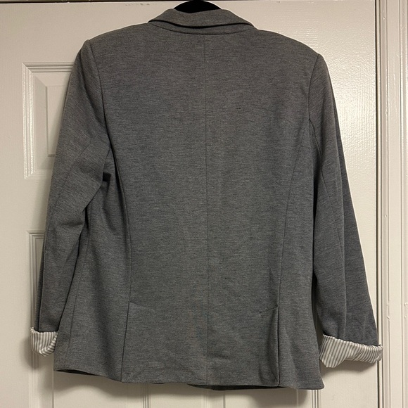 JCP Striped Cuff Boyfriend Blazer in Charcoal Grey (L) #BusinessCasual - Picture 10 of 10